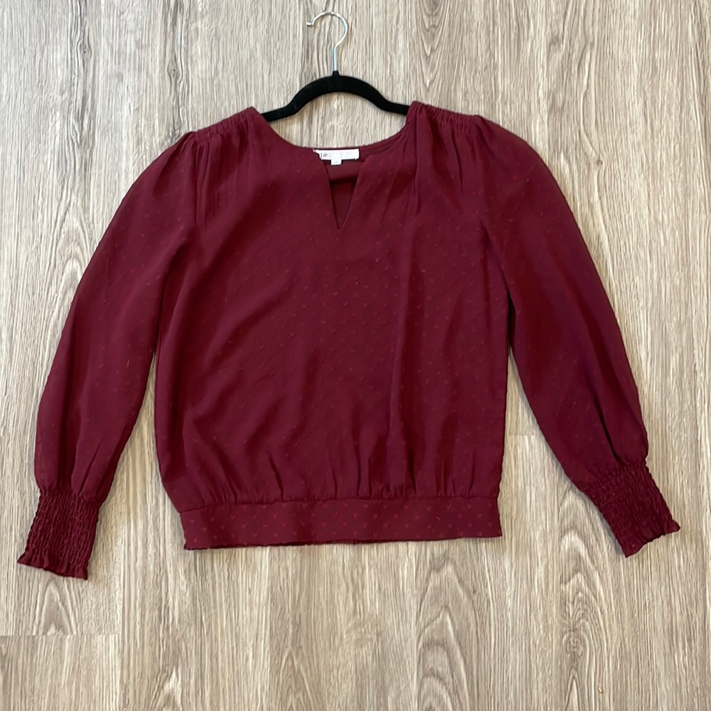 DR2 burgundy top size extra small